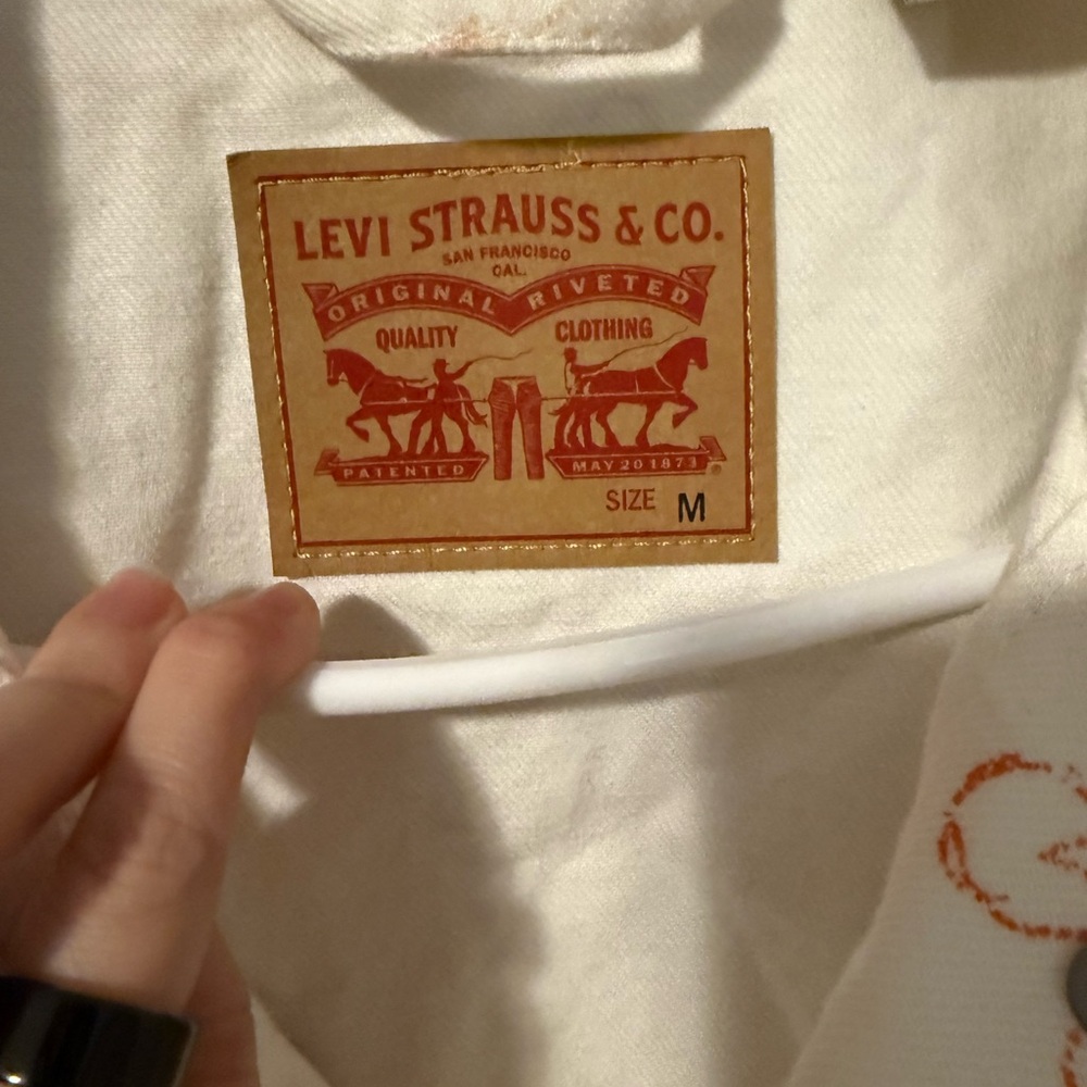 Levi's 90s pattern oversized trucker jacket - Picture 2 of 5